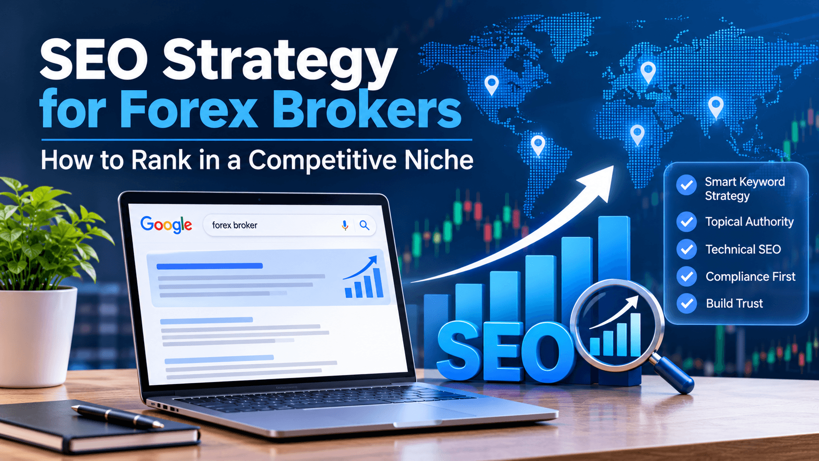SEO strategy for forex brokers